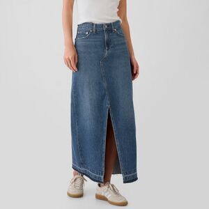 GAP Denim Maxi Skirt Medium Indigo Wash SIZE 10 NEW WITH TAGS